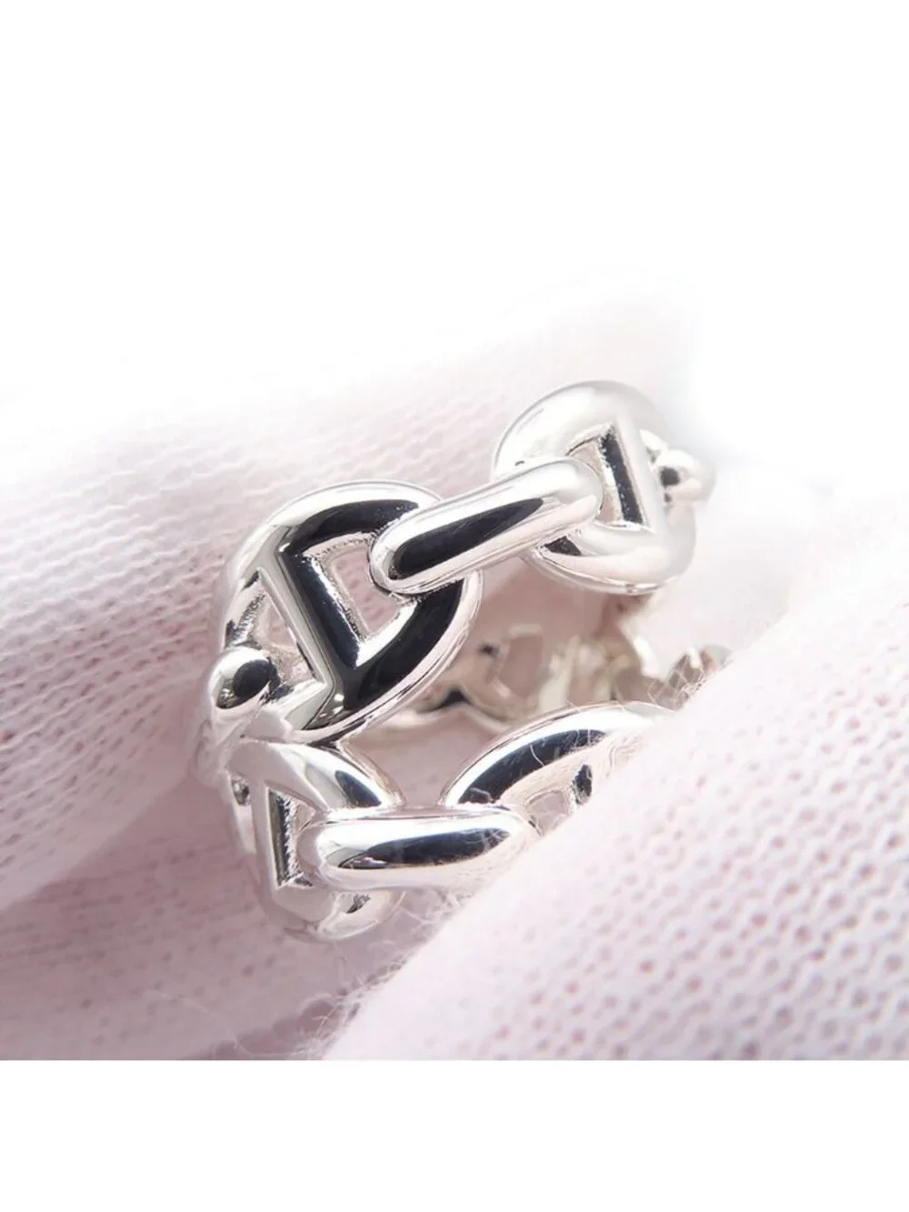 Hermes Ring Chaine D'ancre Double Row Enchainee